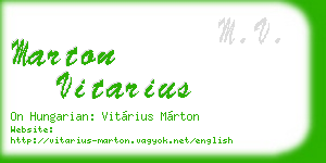 marton vitarius business card